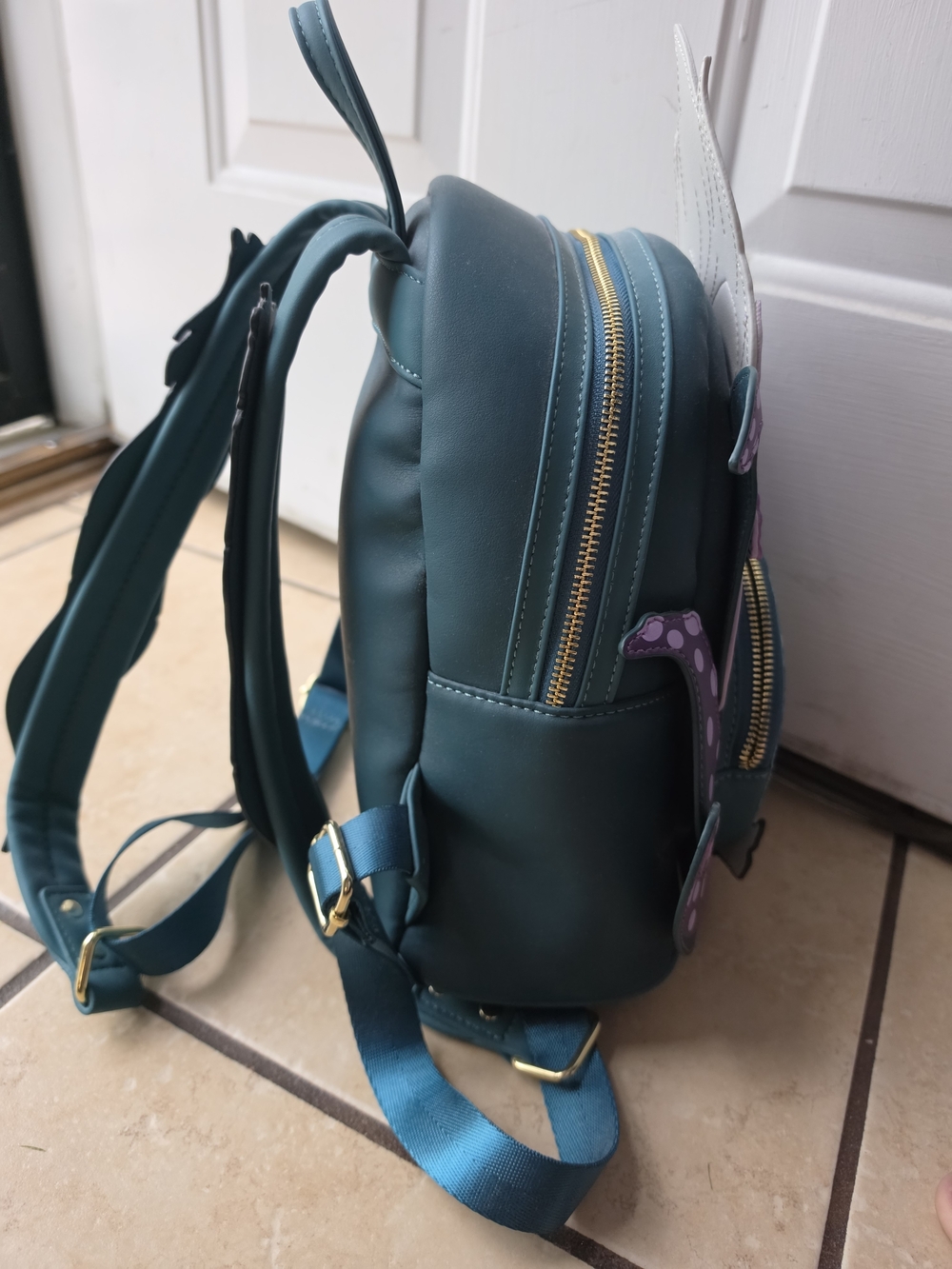 The Little Mermaid Ursula Character Backpack with Ariel Front Pocket - Picture 6 of 10